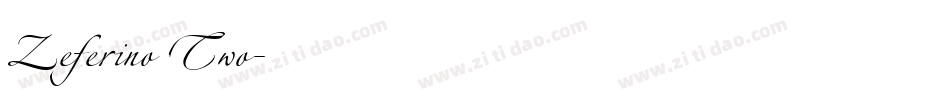 Zeferino Two字体转换
